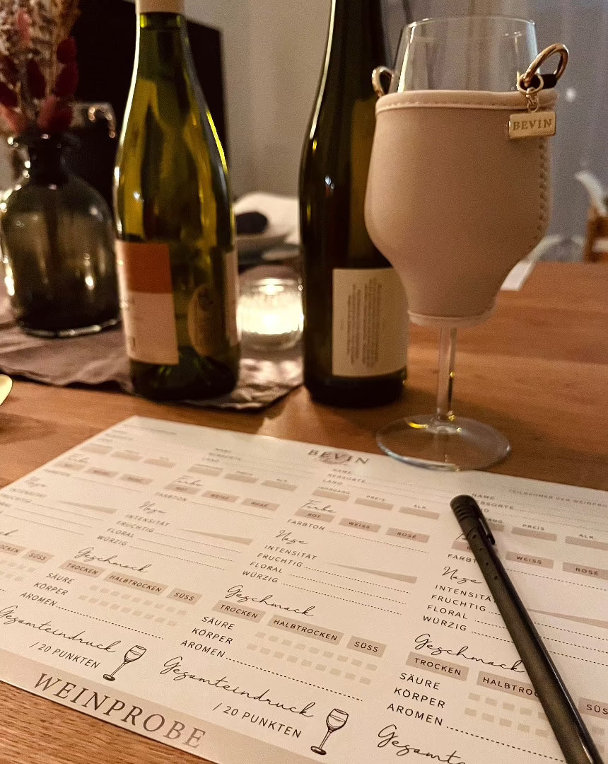 Verkostungskarte für Weinprobe - wo jeder Schluck zum Erlebnis wird