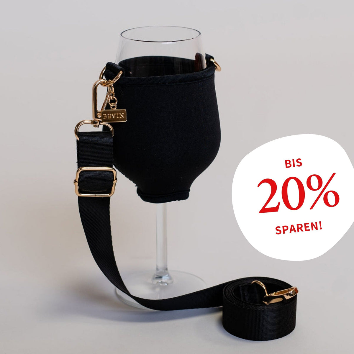 VINHOLDER Set Strap with Glass