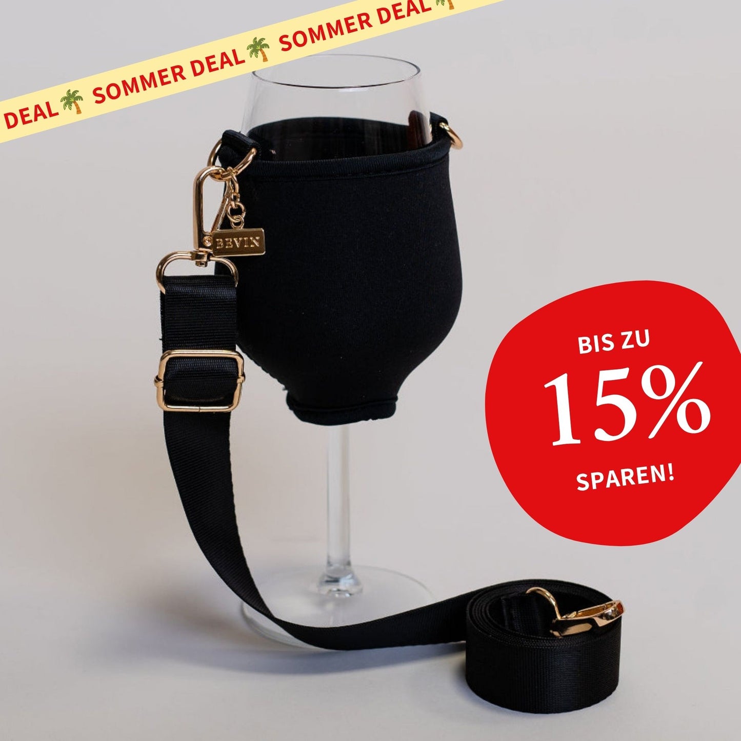 VINHOLDER Set Strap with Glass