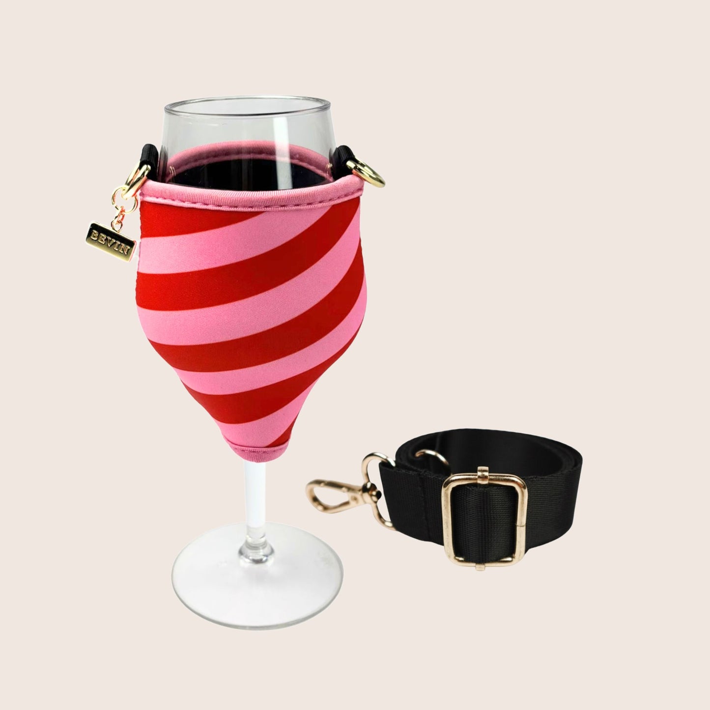 Limited "Berry Kiss" Weinglashalter mit Glas für sommerliche Weinmomente