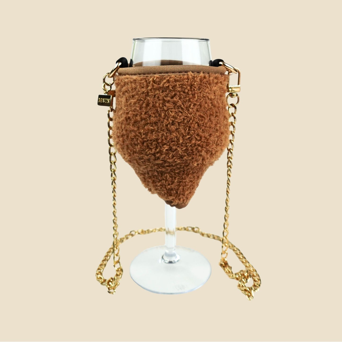 Limited Teddy Weinglashalter mit Glas für kuschelige Weinmomente
