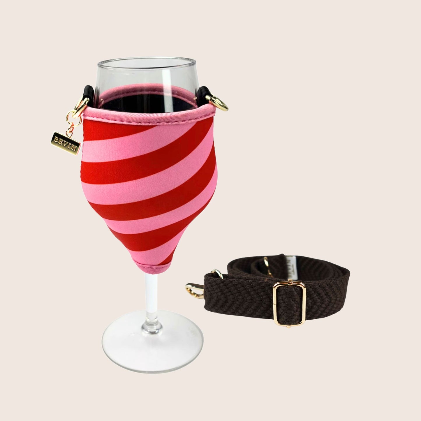 Limited "Berry Kiss" Weinglashalter mit Glas für sommerliche Weinmomente