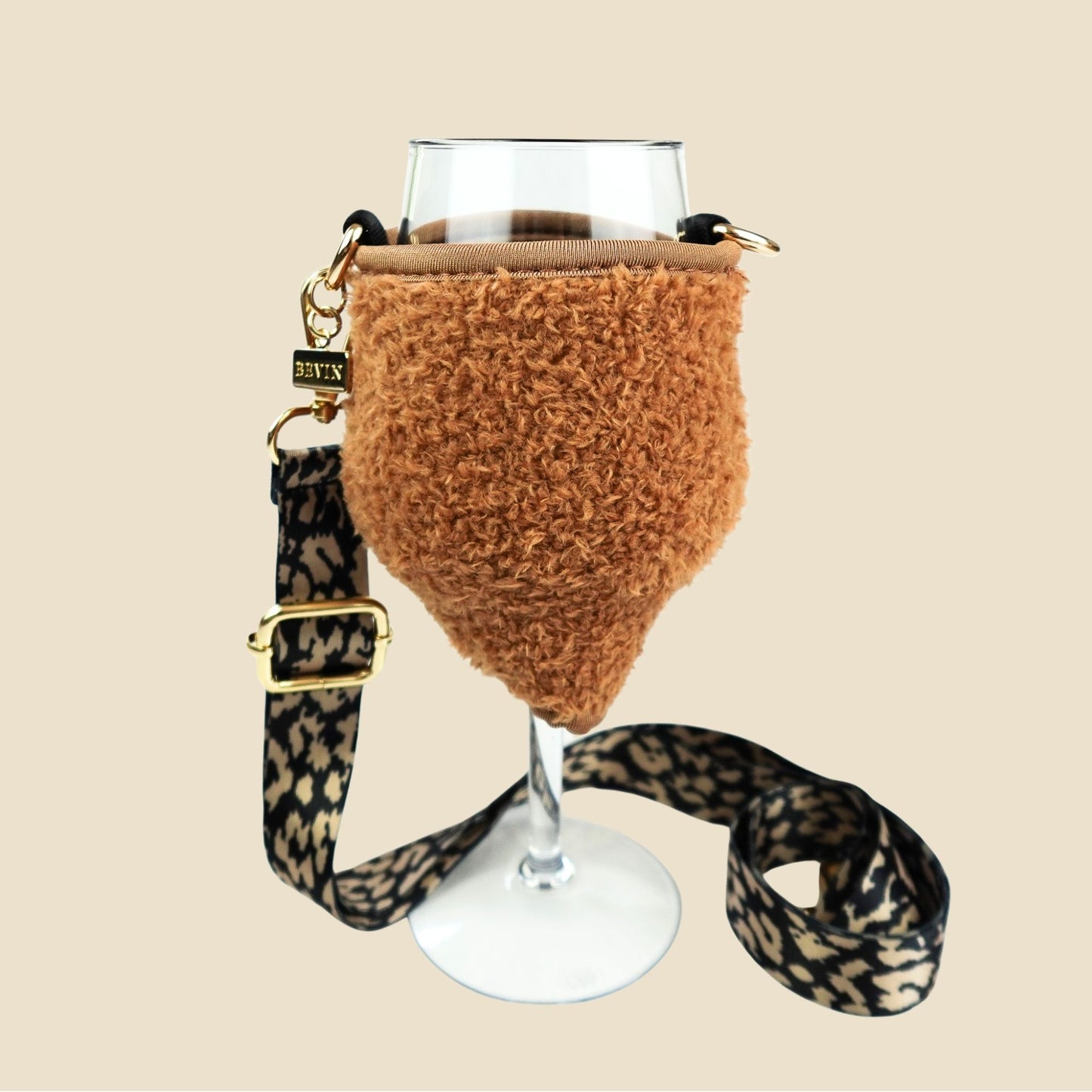 Limited Teddy Weinglashalter mit Glas für kuschelige Weinmomente