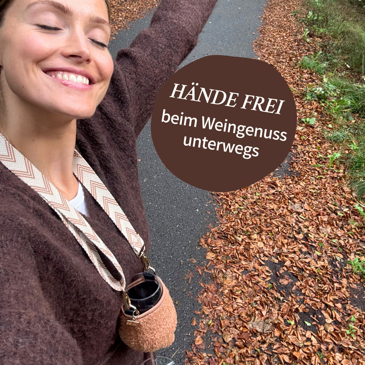 Limited Teddy Weinglashalter Set mit Glas für kuschelige Weinmomente