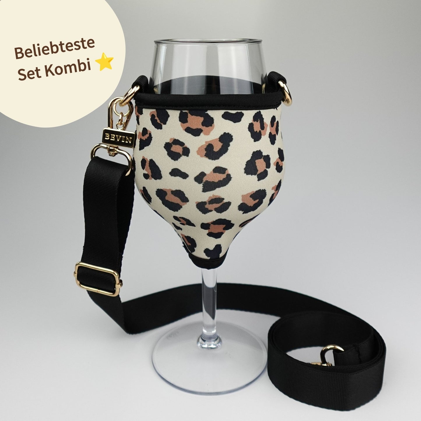 VINHOLDER Set Strap with Glass