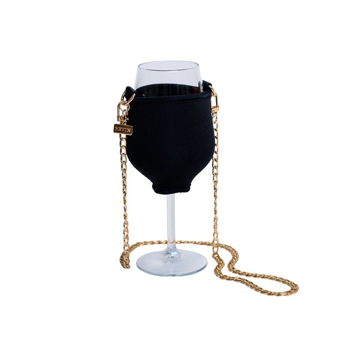 VINHOLDER Schwarz mit Goldkette