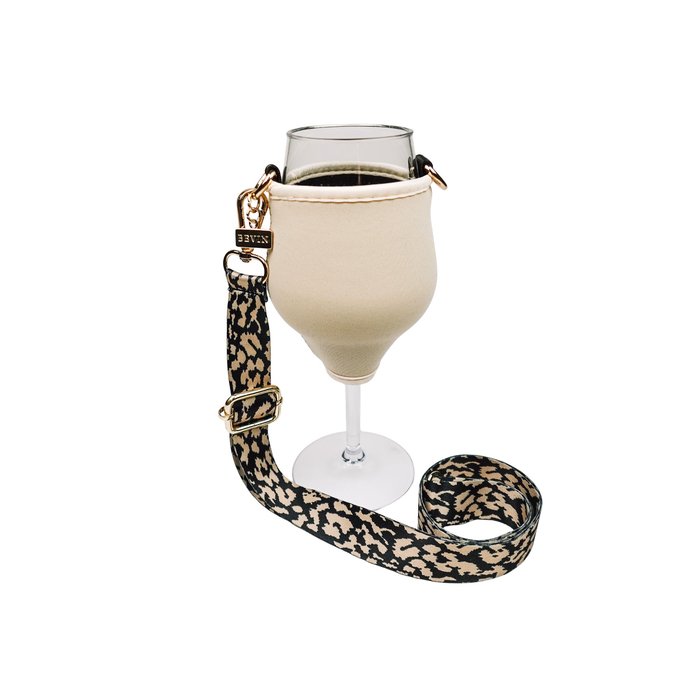 VINHOLDER Creme mit Schwarz/Beige Strap